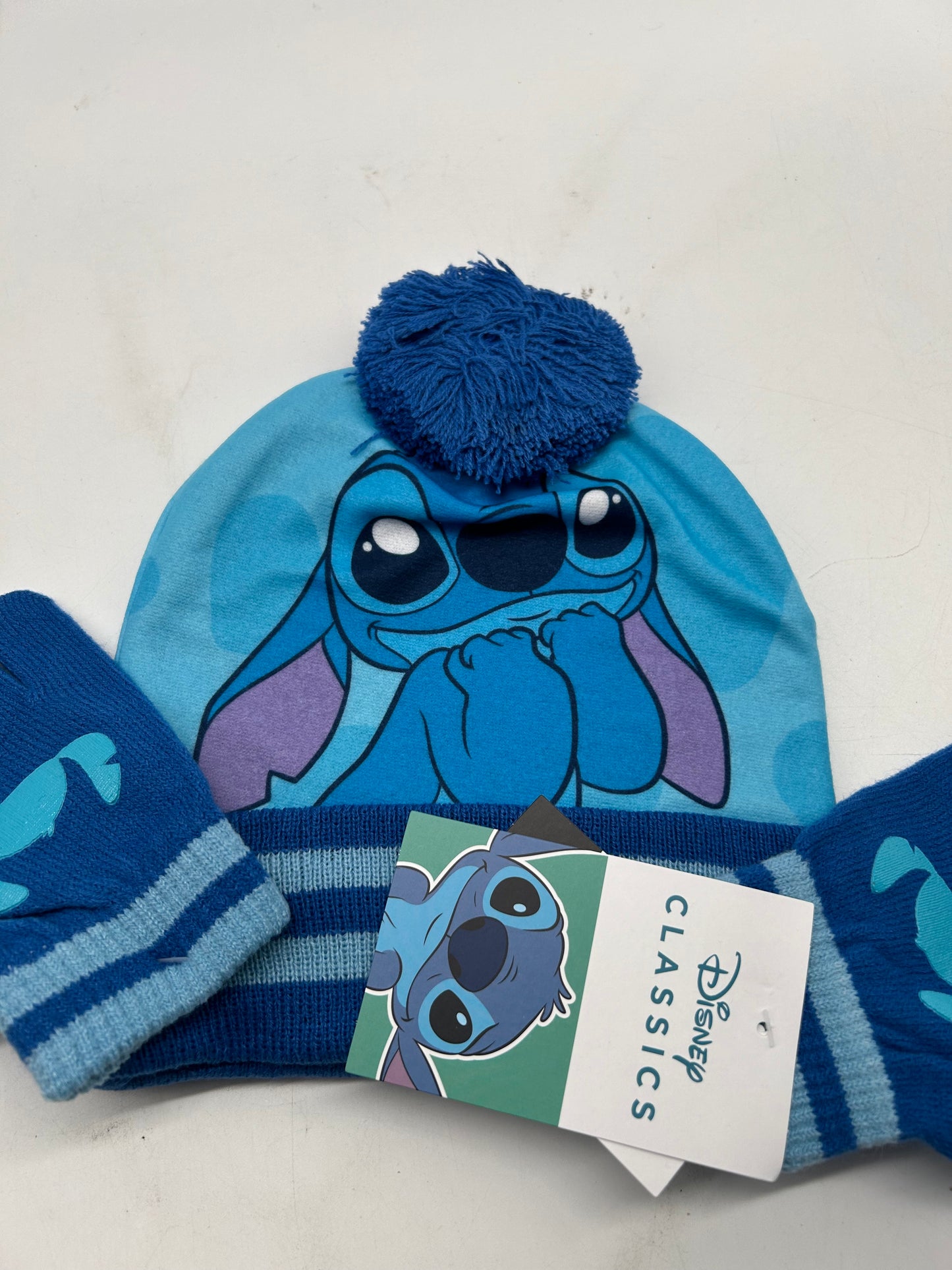 Disney Lilo und Stitch Blue Kinder Mütze + Handschuhe Set