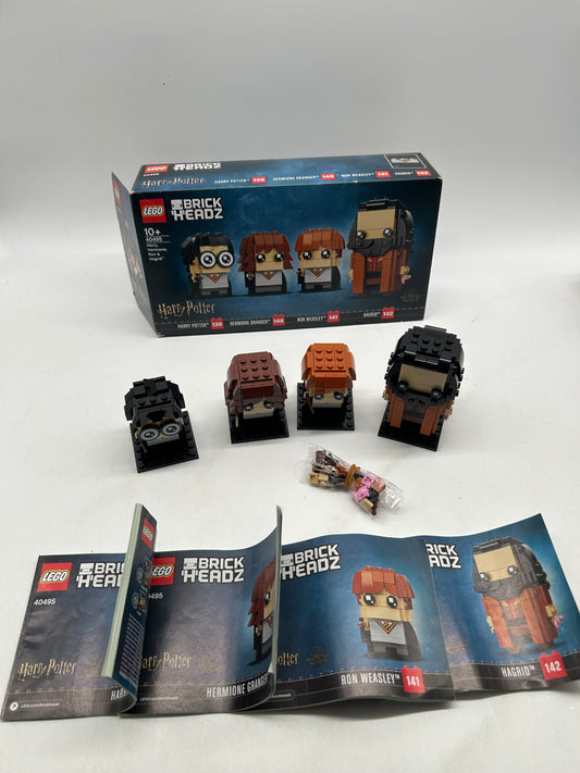 LEGO BRICKHEADZ: Harry, Hermine, Ron & Hagrid - 40495 -100% Vollständig- WIE NEU