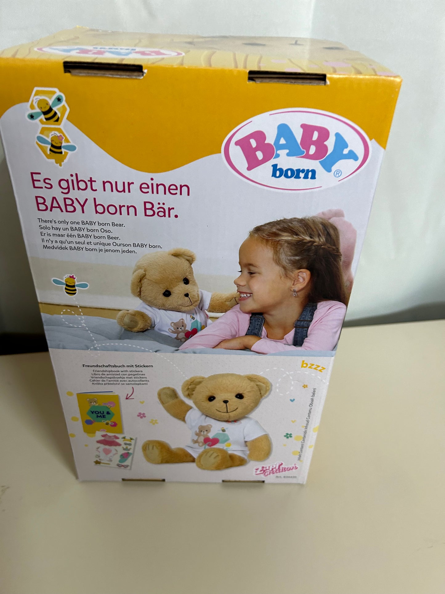 Baby Born 36 cm Teddybär + Buch - Puppe