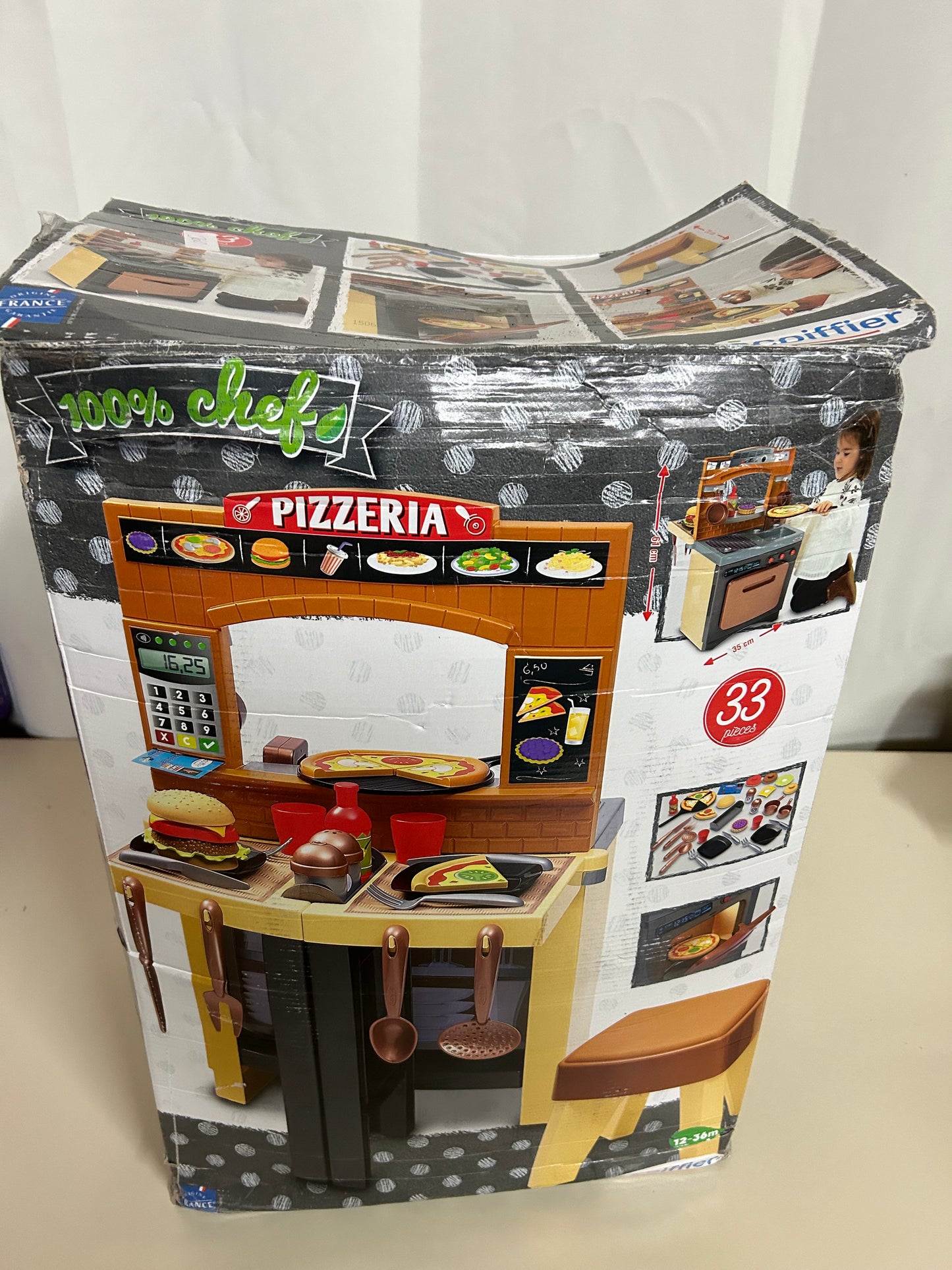 Ecoiffier – 2in1 Spielküche Pizzeria – variable Kinderküche mit Restaurant-Flair