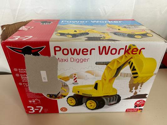 BIG Power Worker Maxi-Digger, Kunststoff, bis 50 kg, ca.73x32x30 cm, Farbe:gelb