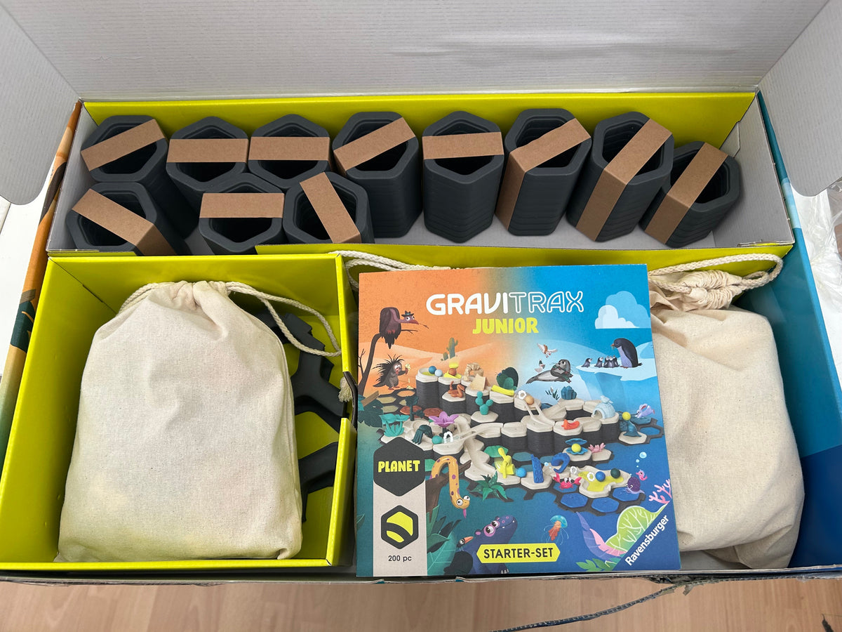 Ravensburger GraviTrax Junior Starter-Set XXL Planet - Kugelbahn ab 3 Jahre