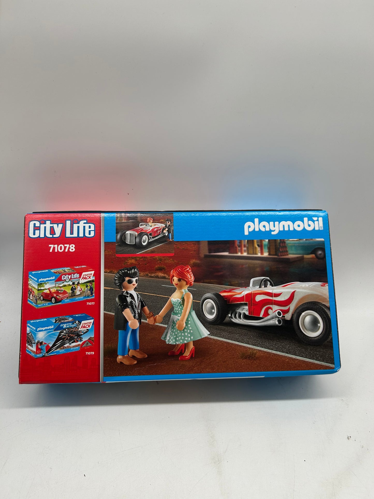 Playmobil City Life 71078 Starter Pack Hot Rod Spielzeug Auto im 50er Jahre Stil