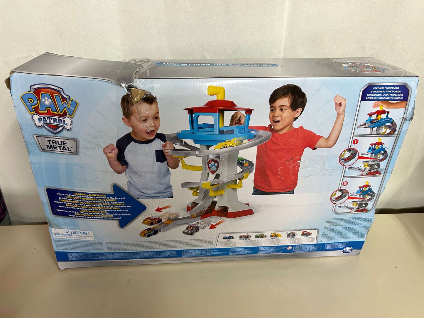 PAW PATROL True Metal Zentrale Mighty Pups Auto Rennbahn