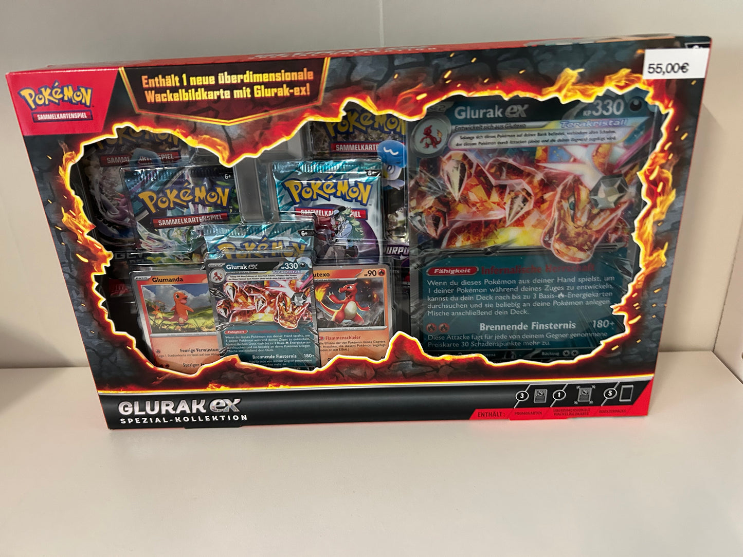 Pokémon Glurak EX Spezial-Kollektion TCG Booster Promo Box NEU & OVP