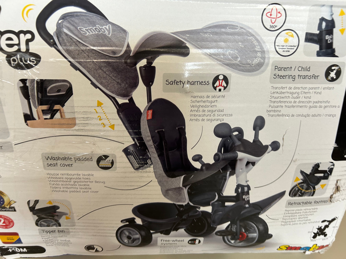 Dreirad Baby Driver Plus | Buggy 3 in 1 | Baby- und Kleinkindfahrzeug