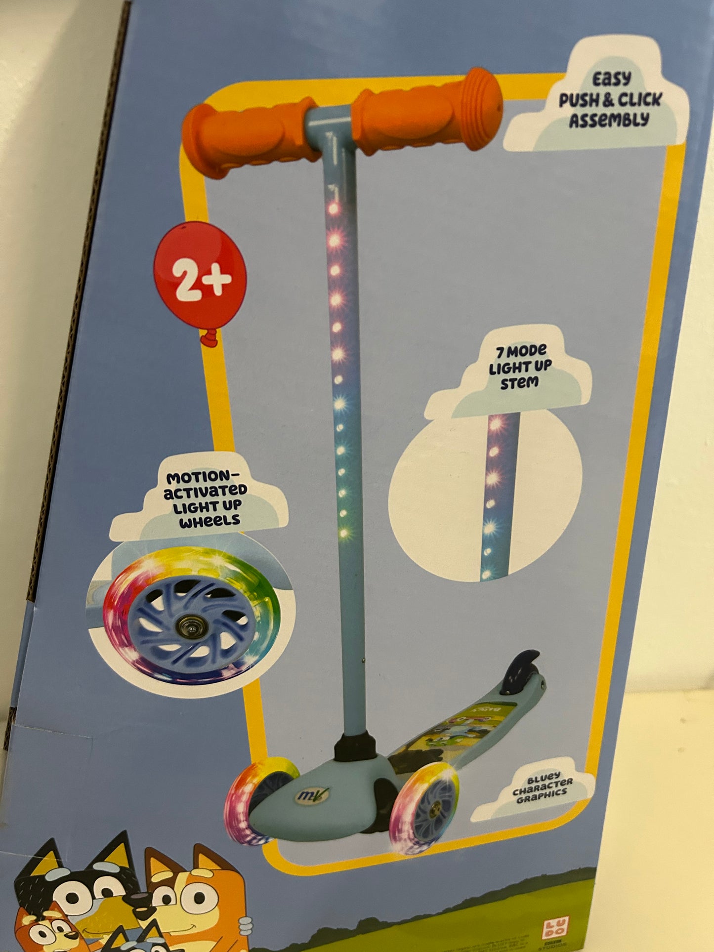 Bluey Tri Scooter mit pannensicheren Reifen & robustem Stahlrahmen Geschenk für