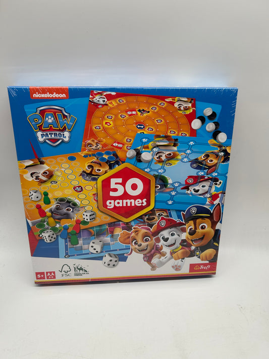 PAW Patrol 50 Spiele Spielesammlung Trefl 02508 für 2 bis 4 Spieler ab 5 Jahre