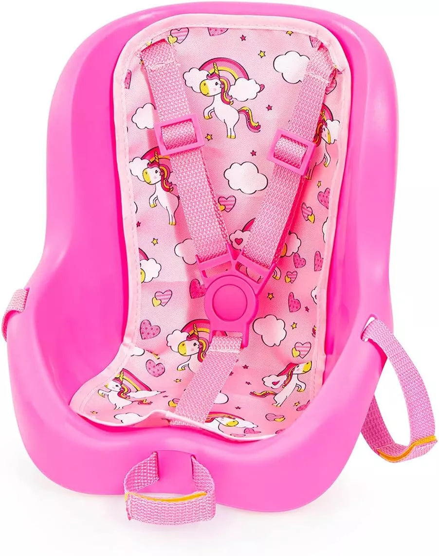 Bayer Design 67300AA Puppenfahrradsitz, Sitz für Puppen, Puppenzubehör, rosa