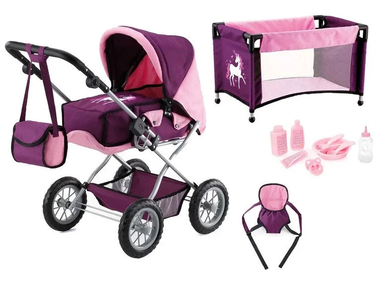 Bayer - Kombi-Puppenwagen Grande Megaset Einhorn