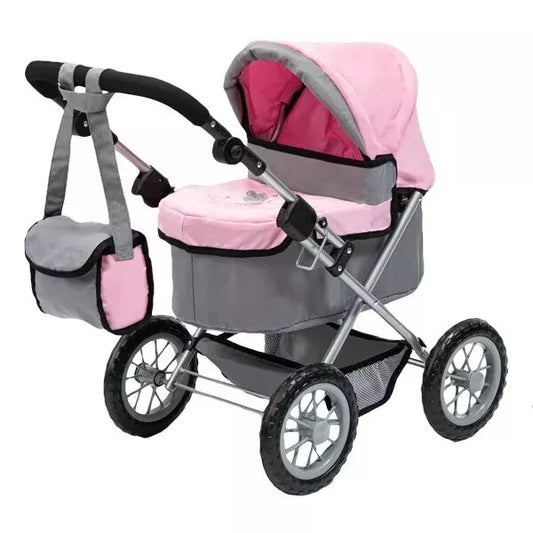 Bayer Design 13008AA Puppenwagen Trendy, mit Tasche, höhenverstellbarer Griff