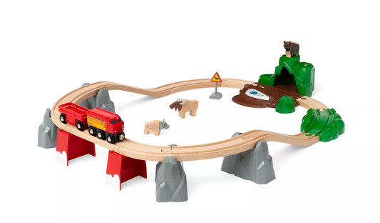 BRIO World 33988 Nordische Waldtiere Set - Zubehör für die BRIO Holzeisenbahn