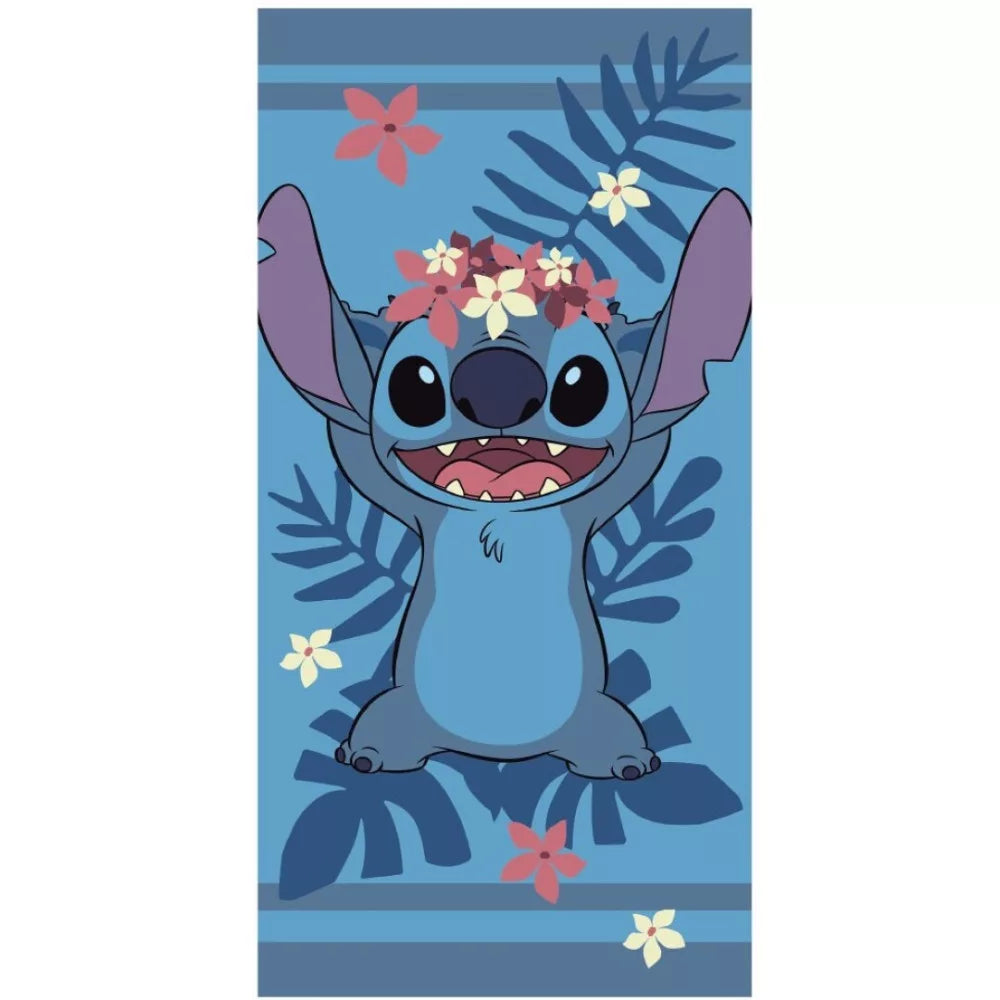 Disney Lilo und Stitch Wreath Badetuch, Strandtuch 70x140cm (Schnelltrocknend)